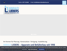 Tablet Screenshot of liebers-behaelterbau.de